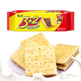 康师傅 3+2 苏打夹心饼干 香草巧克力味