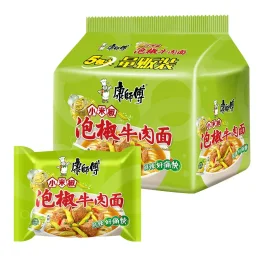 康师傅方便面 五连包-泡椒牛肉面