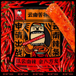 滇二娃 云南苦荞辣条 麻辣味 181g
