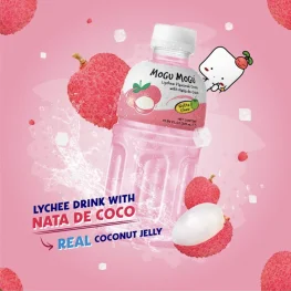 泰国 Mogu 荔枝饮料 含椰果 320ML