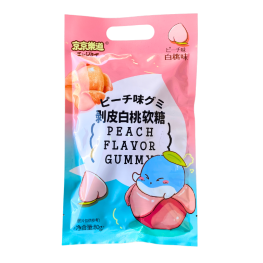 京京乐道 剥皮白桃软糖 80g