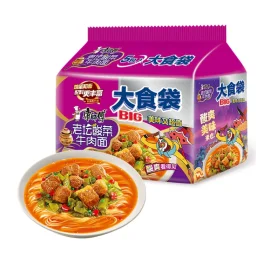 康师傅 大食袋 老坛酸菜牛肉面 五连包