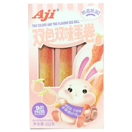 Aji 双色双味蛋卷 原味 白桃味 162g