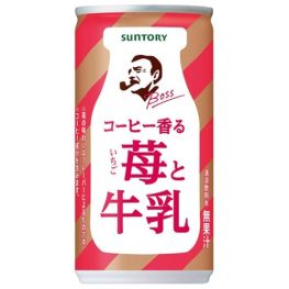 三得利 Boss 草莓牛奶 185ML