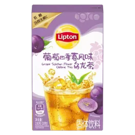 立顿 葡萄四季春风味乌龙茶 低糖添加维生素C 100g