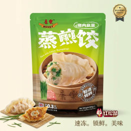 康乐 猪肉韭菜蒸煎饺 400g