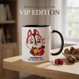 红松鼠会员马克杯1只 纪念杯