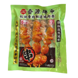 香源烤串 蜜制骨肉相连鸡肉串 藤椒孜然风味 6支装 240g